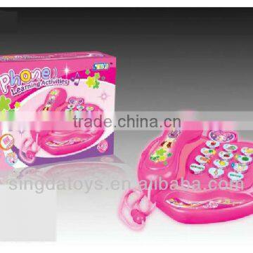 Pink muisc toy phone learning machine ( have English, Arabic, Western language )