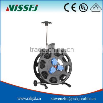 S350LKS steel cable reel with Ip44 3 Sockets Cable Drum retractable mini retractable cable reel cable reel