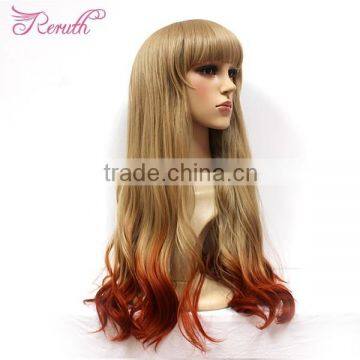 Fashion Pretty Tangle Free Customized Long Wave Human Hair Wig photo-3