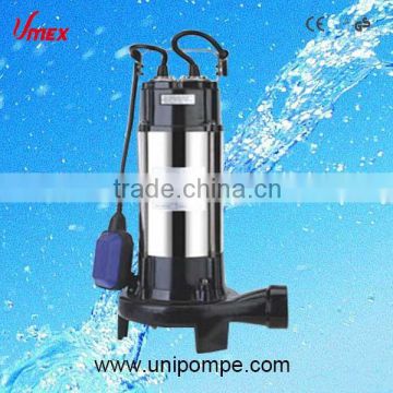 submersible sewage lift pump with cutting system