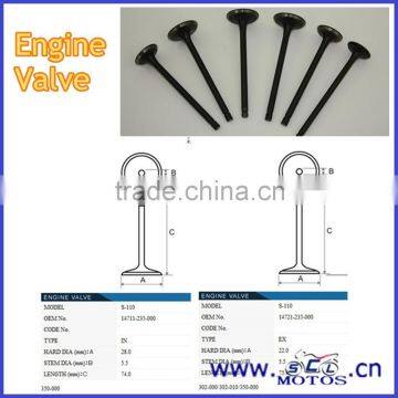 SCL-2013071390 Stainless Steel Of Motorcycle Engine Valve Materials