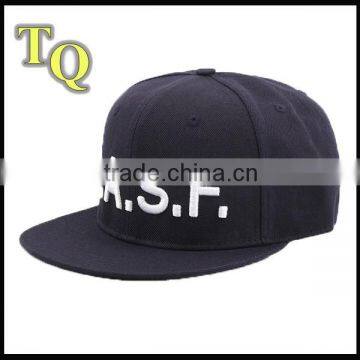 6 panel flat brim custom letters embroidery flex fit hats