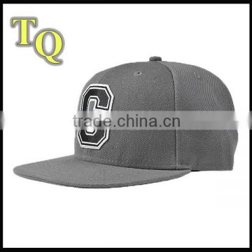 grey 6 panel flat brim custom snapback caps wholesale