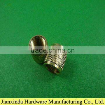 Precision brass knurled insert furniture nuts screw machine parts