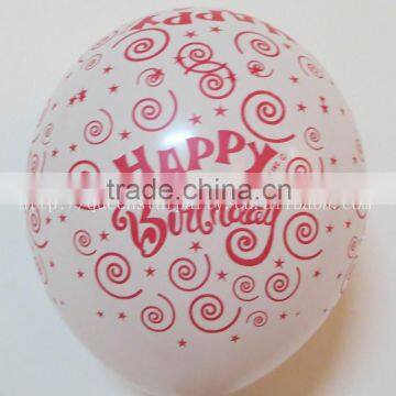 5 sides round global printing balloons Happy birthday balloons for festivals