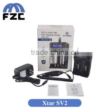 2016 New Products Fast Charging Two Bay Charger Original Xtar Rocket SV2 Charger 4 Optional Currents For Most Li-ion Battery