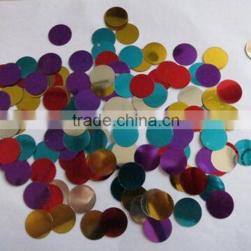 1.6cm 2.0cm Metallic PVC Round Confetti for party decoration