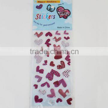 2015loving Heart Shape Home Decoration Puffy Sticker,hot Sale 3d Foam Sticker