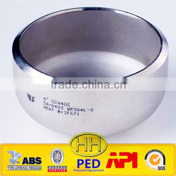 high quality ASTM A403 WP304L stainless steel pipe cap