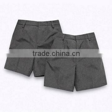 Cotton grey smart school uniform shorts design for boys