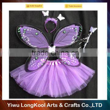 Factory sale different colors fairy wings set butterfly wings dresses