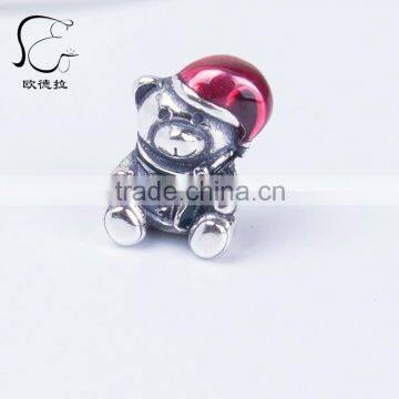 Wholesale 925 silver 791391ENMX CHRISTMAS BEAR RED & GREEN ENAMEL Charm                        
                                                Quality Choice