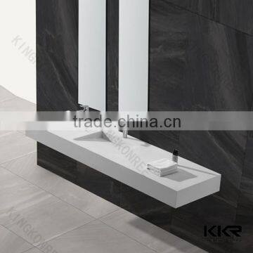 American solid surface bathroom sinks with two faucets
