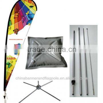 flying banner pole water bag stand