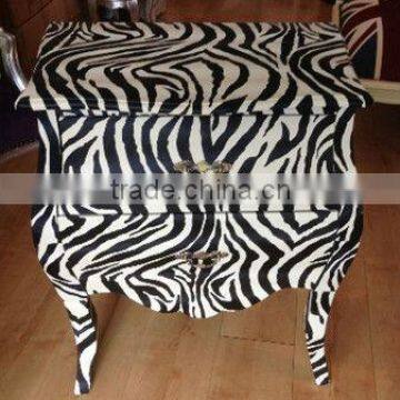 CF30111 Zebra Stripe Accent Side Table