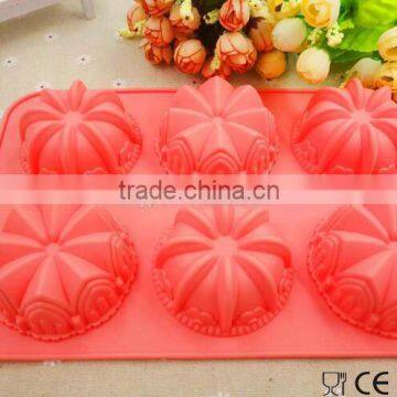 High Quality Castle Shape Silicone Cake Mould Muffin Cup Soap Mould Chocolate Mould Baking Tray