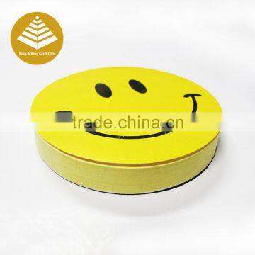 wholesale custom smile shaped sticky note pad / funny notepads / magnetic notepad