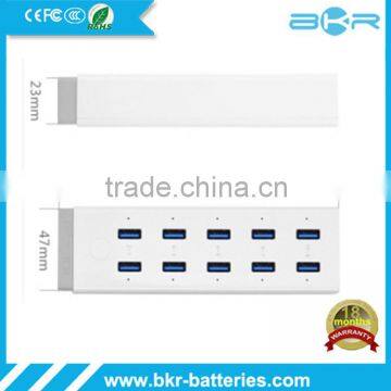 10 Ports Lightweight High Speed Powered USB3.0 Hub+ USB Cable Multifunctional