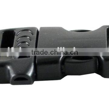 black plastic side release whistle buckles for paracord bracelet