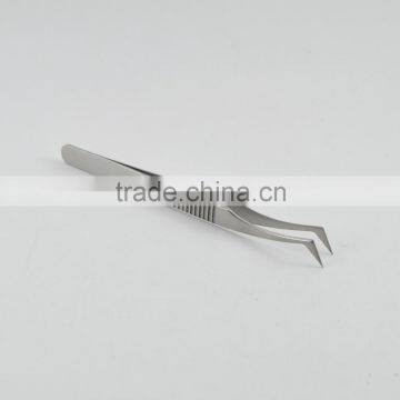 Extra Angled Volume Eyelash Extension Fine Tip Tweezer with Extra Holding Grip