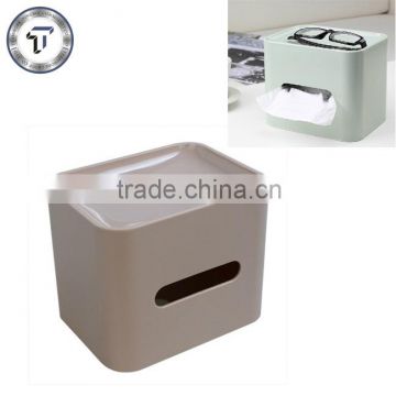 Plastic facial tissue box\