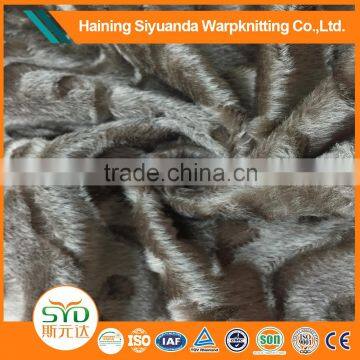 Hot selling gray faux fur material fabric for sofa