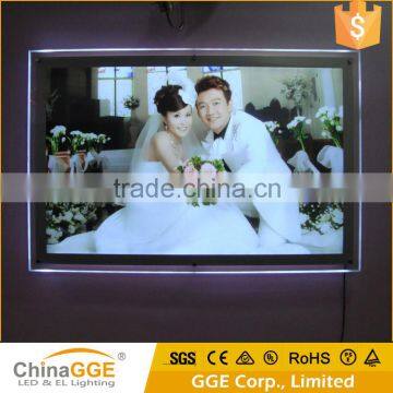 LED Ultra Slim Advertising Crystal Acryilc Light Box Frame Display Acrylic Ultra Slim LED Illuminated Light Box photo-2