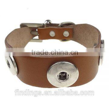 CJ1294 wholesale leather bracelet blanks, men bracelet leather, brown leather bracelet
