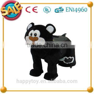 HI CE high quality funny cartoon plush animal electric riding horse scooter motor toy for kids