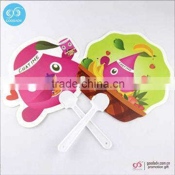 Guangdong supply custom plastic handle advertising fan promo pp hand fan                        
                                                Quality Choice