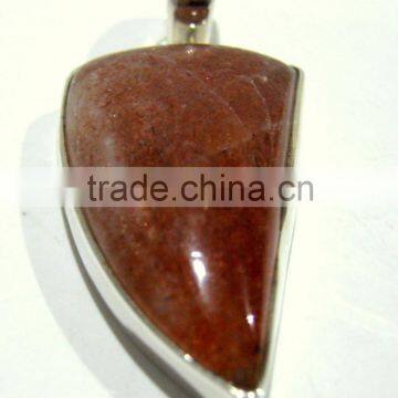 Sunstone Uneven Natural Gemstone Cabochon Pendant, 925 Solid Sterling Silver Pendant, Designer Bezel Pendant photo-2