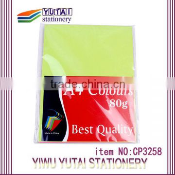 Best quality a4 color paper 80g packed in ream(500 pieces)