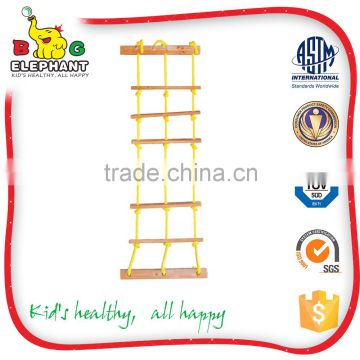 Rope Climbing Ladder with Wood Steps