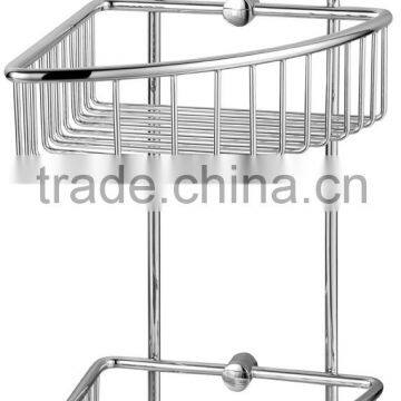 Double brass basket bathroom wire basket 605-3