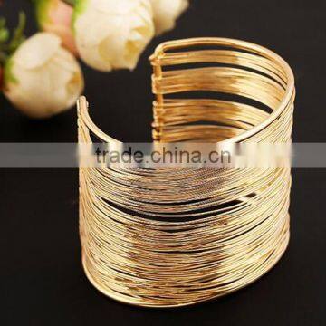 Punk Women Ladies Gold Silver Hollow Open Wide Bangle Cuff Jewellery Bracelet