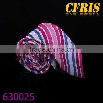 customize silk woven logo strip necktie for men