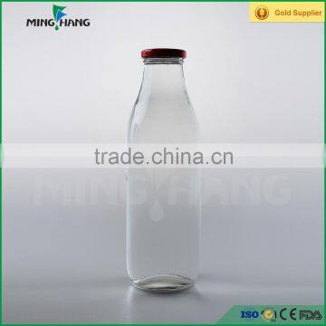 300ml/420ml/1000ml soft glass drinking bottles for beverage ,fruit juice glass bottle