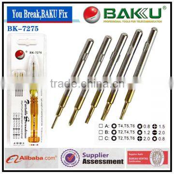 BAKU Stainless Steel Cell Phone Repair Screwdriver Set All in One Electrical Screwdriver Set BK--7275 photo-6