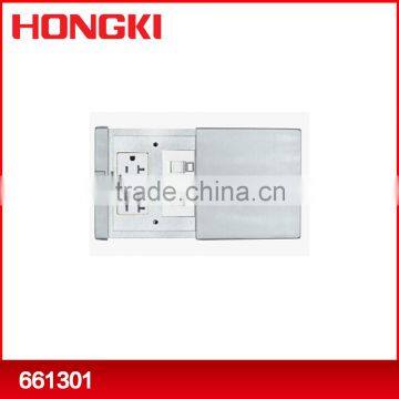 Ultra Thin Flat Push Floor Box in Stainless Steel Material