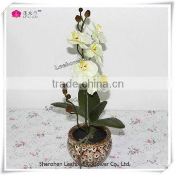 new design artificial orchid flower plants paper flower with pot
