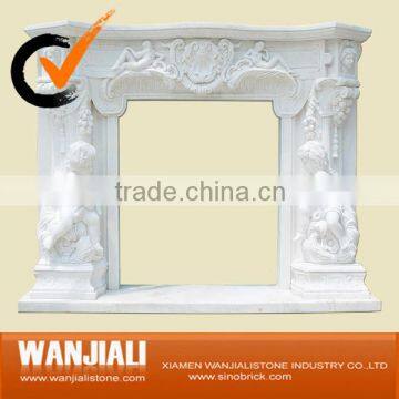 Natural Stone Carved Fireplace