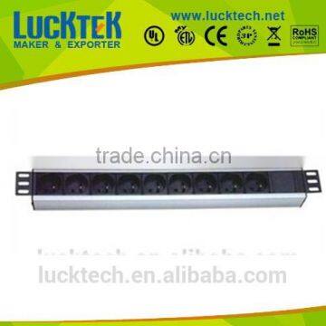 19" 1.0U 9 port NF French PDU cabinet socket