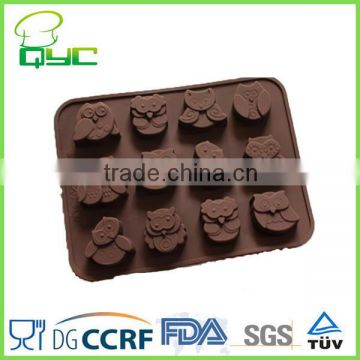 Animal Owl shape 12 Cup Silicone Chocolate Mold