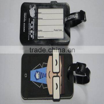hot sale embossing handsome boy rubber golf luggage tags