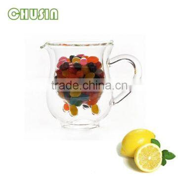250ml Double Wall Glass Beer Mug With Handle photo-3