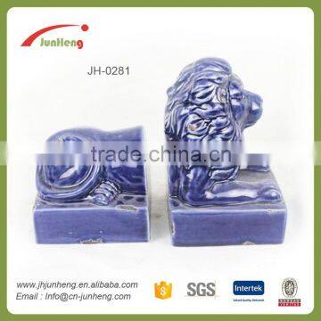 home & garden glaze ceramic bookend pair, custom resin bookend for gift