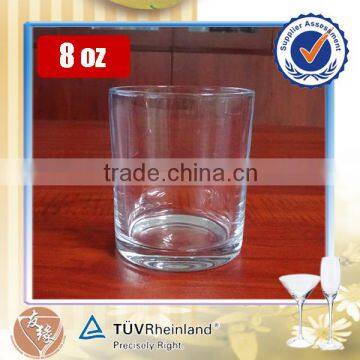 7.9oz cylinder shape clear glass candle holder