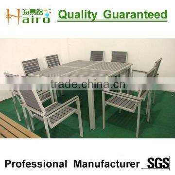 polywood aluminum dining table and chair set