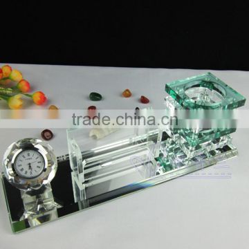 Bestselling Clear Crystal Stationery with Clock For Holiday Gifts