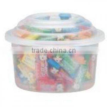 Bubble Gum Tattoo in Round Lunch Box(confectionery Fruit Flavour Chewing Gum)